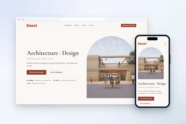 Kanel Architecture : site vitrine à Bastia